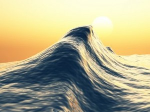 crashing waves  vue and obj Model 3D