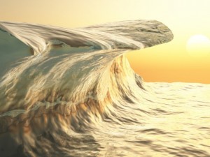 crashing waves  vue and obj Model 3D