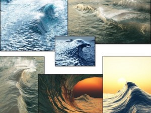 crashing waves  vue and obj Model 3D