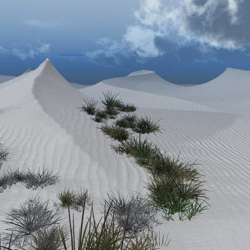 white and gold sand desert 3D Model .c4d .max .obj .3ds .fbx .stl .blend