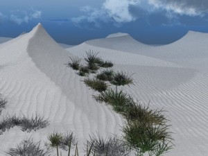 white and gold sand desert 3D Model