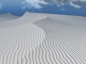 white and gold sand desert 3D Model