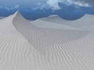 white and gold sand desert 3D 模型