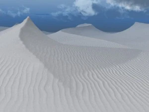 white and gold sand desert 3D Model