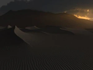 white and gold sand desert 3D Model