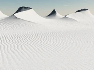 white and gold sand desert 3D Model