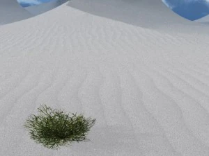 white and gold sand desert 3D Model