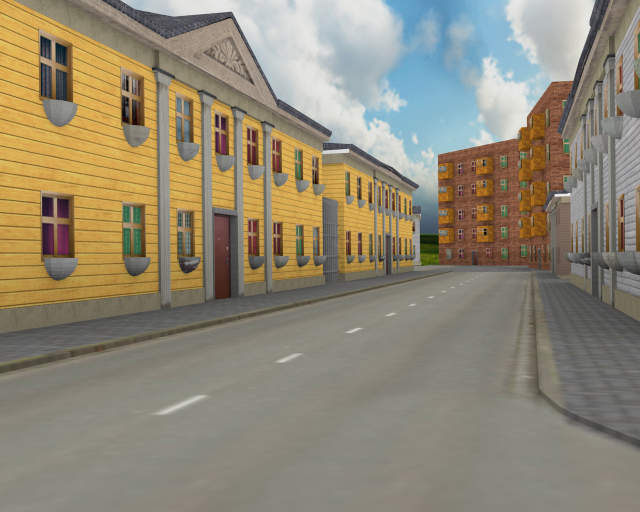 street 3D Model .c4d .max .obj .3ds .fbx .lwo .lw .lws