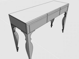 dv home console table 3D 模型