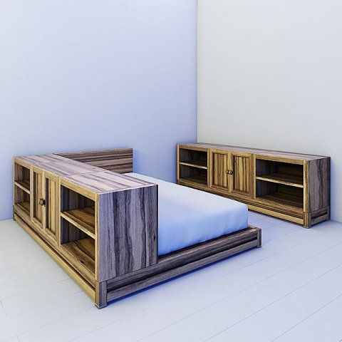 childrens bed 3D Modell .c4d .max .obj .3ds .fbx .stl .blend