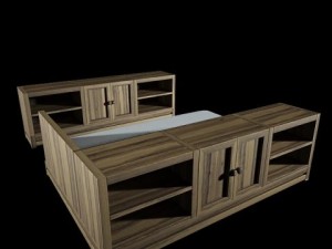 childrens bed Modello 3D