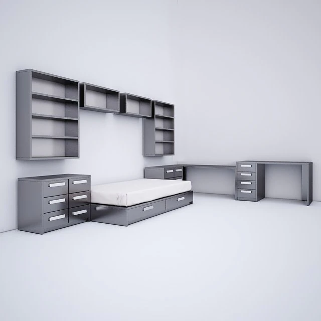 quarto de m&oacute;veis infantis Modelo 3D .c4d .max .obj .3ds .fbx .stl .blend 