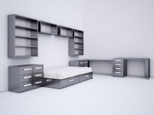 children furniture bedroom Model 3D