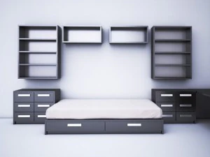 quarto de m&oacute;veis infantis Modelo 3D