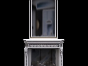 fireplace and mirror Model 3D