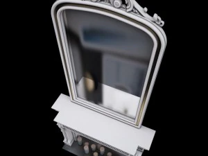 fireplace and mirror 3D Model