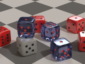 dice modeled in blender Model 3D