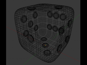 dice modeled in blender Modello 3D