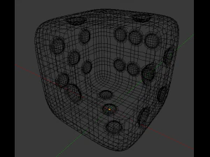 dice modeled in blender 3D Model