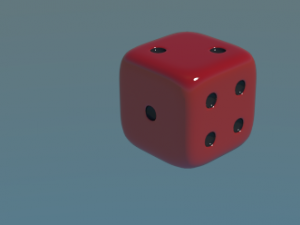 dice modeled in blender Modello 3D