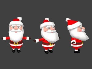 low poly santa 3D-Modell