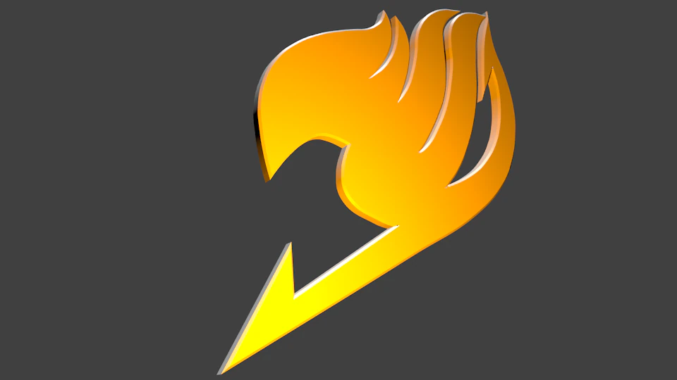fairy tail logo 3d 3D Model .c4d .max .obj .3ds .fbx .stl .blend 