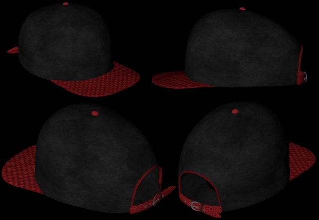 snapback 3D Model .c4d .max .obj .3ds .fbx .stl .blend
