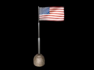 usa flag 3D Model