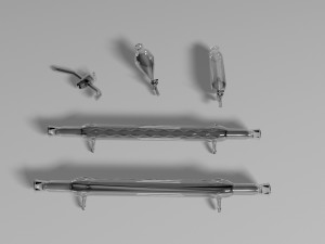 glass laboratory flasks Model 3D