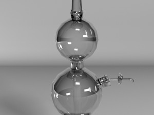 glass laboratory flasks Model 3D