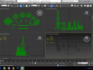 glass laboratory flasks 3D Model