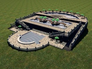 piscina grande Modelo 3D