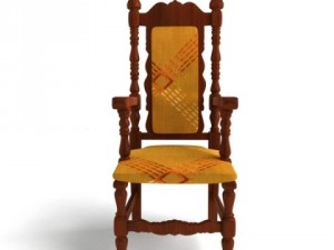 antique chair 3D मॉडल