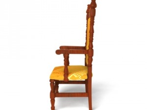 antique chair 3D मॉडल