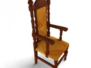 antique chair 3D मॉडल