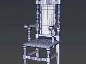 antique chair 3D मॉडल