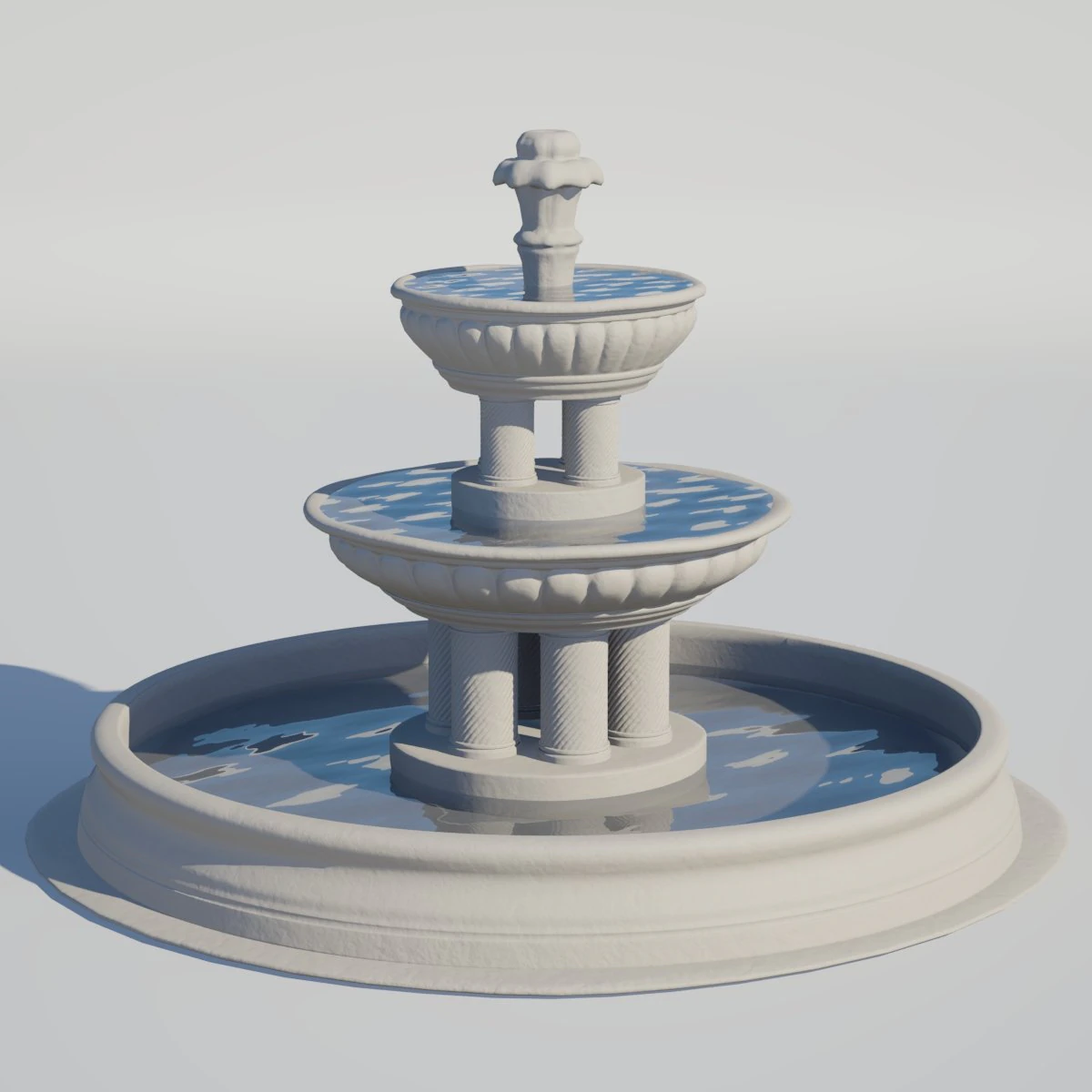 fountain 3D Model .c4d .max .obj .3ds .fbx .stl .blend 