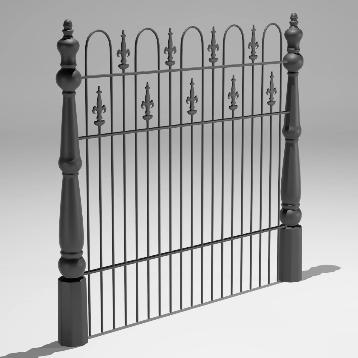 railing 3D Model .c4d .max .obj .3ds .fbx .stl .blend 
