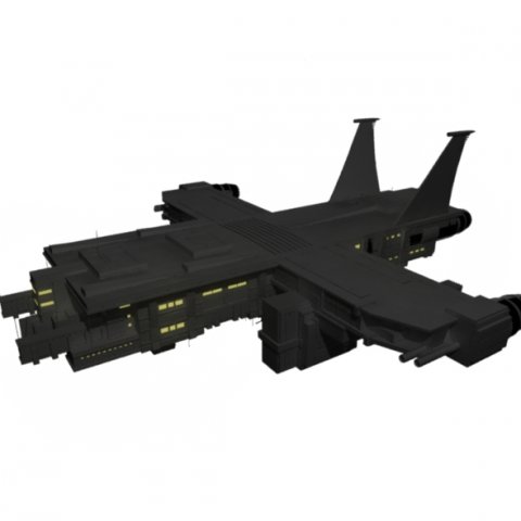 spaceship 3D Model .c4d .max .obj .3ds .fbx .stl .blend 