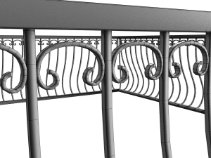 balcony railing 3Dモデル