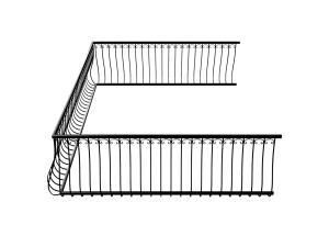 balcony railing 3Dモデル