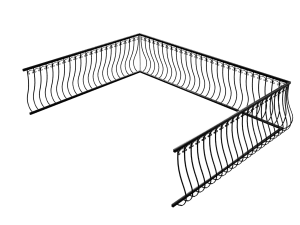 balcony railing 3Dモデル