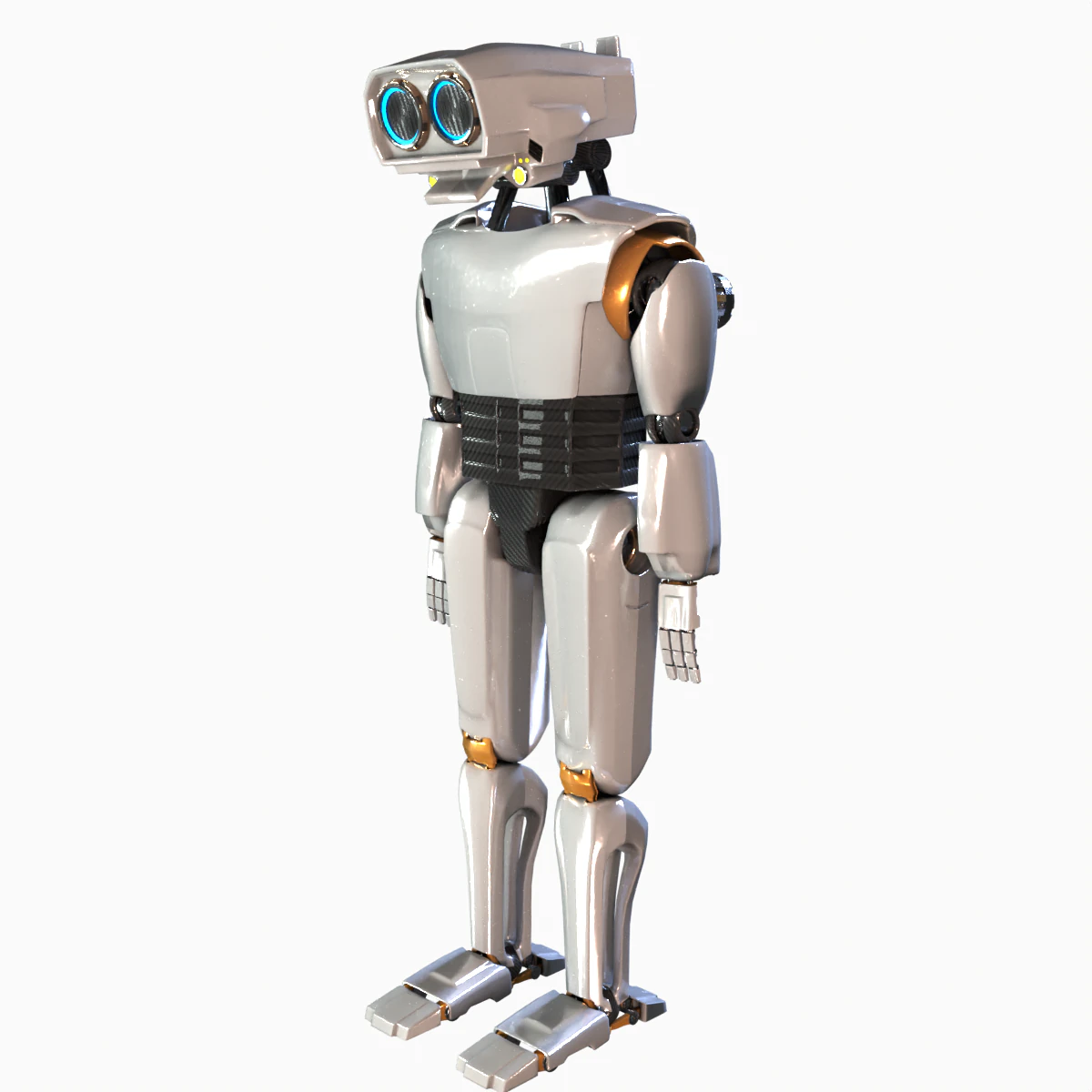 Robot Character 3D Model .c4d .max .obj .3ds .fbx .stl .blend 