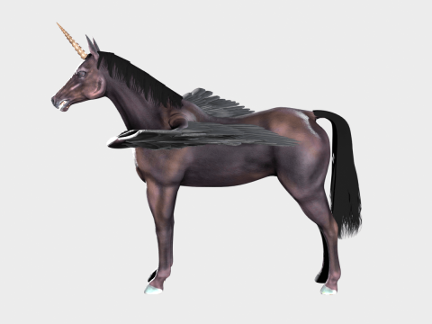 Unicorn Horse 3D Model
