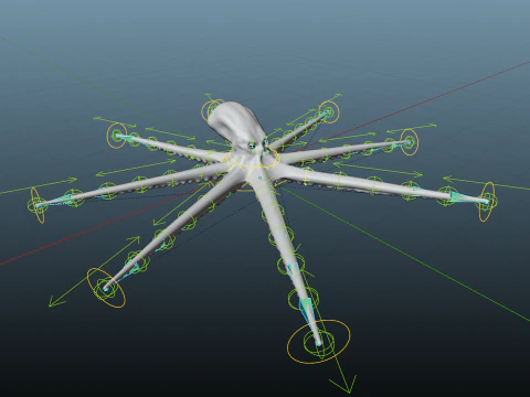 Stylized Octopus 3D Model