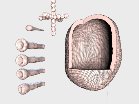Flu Influenza Molecule 3Dモデル