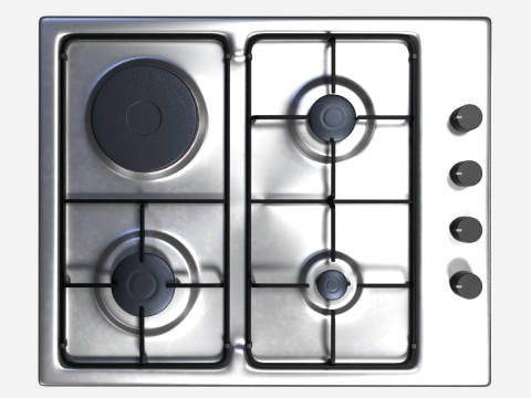 Gas Cooker 3D-Modell