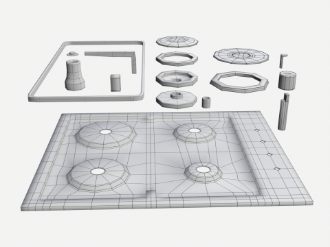 Gas Cooker 3D Модель