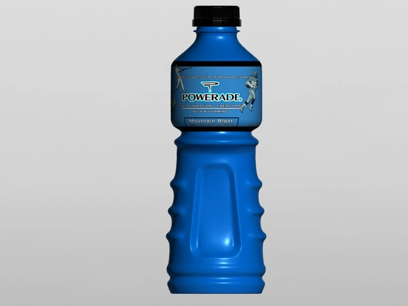 powerade bottle 3D Model .c4d .max .obj .3ds .fbx .stl .blend