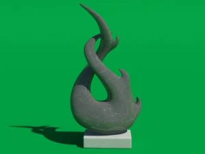 scultura di fuoco Modello 3D